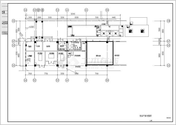 某医院200吨/天处理能力污水处理设计cad竣工图（含设计说明，含电气设计）-图二
