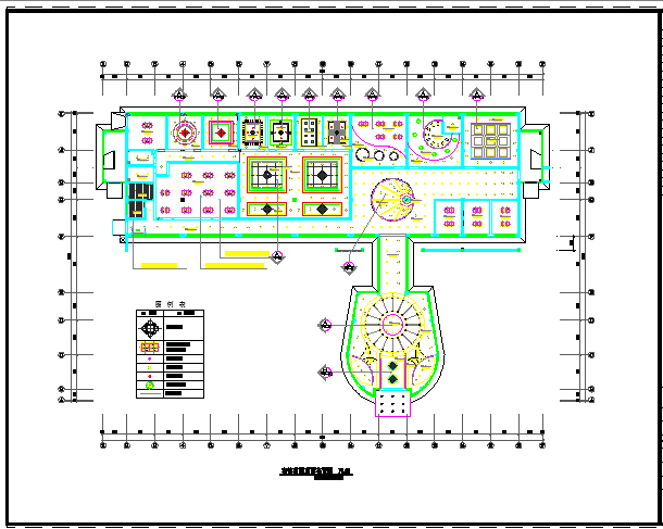 某宾馆装修施工图宾馆首层顶面图CAD节点完整施工设计图_图1