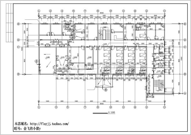 医院病房楼建筑设计CAD施工图-图二