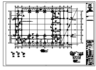 体育馆设计_某地上二层框架结构高级中学体育馆结构施工cad图纸_图1