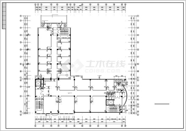 医院综合楼建筑设计CAD施工图-图二