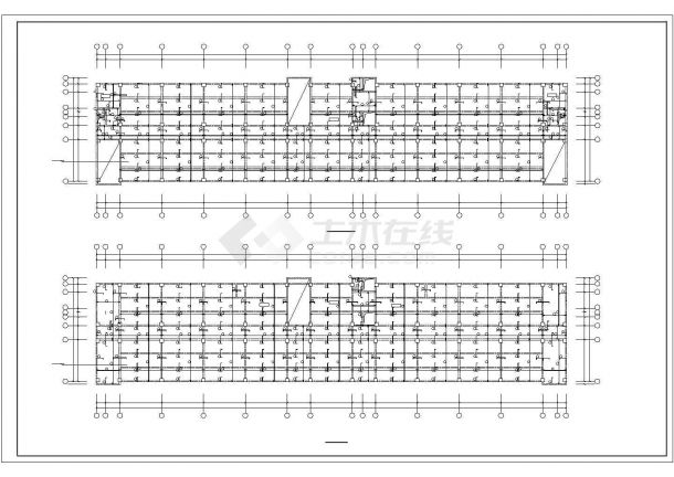 抚顺市人民路某11层框架结构商业办公楼全套结构设计CAD图纸-图一