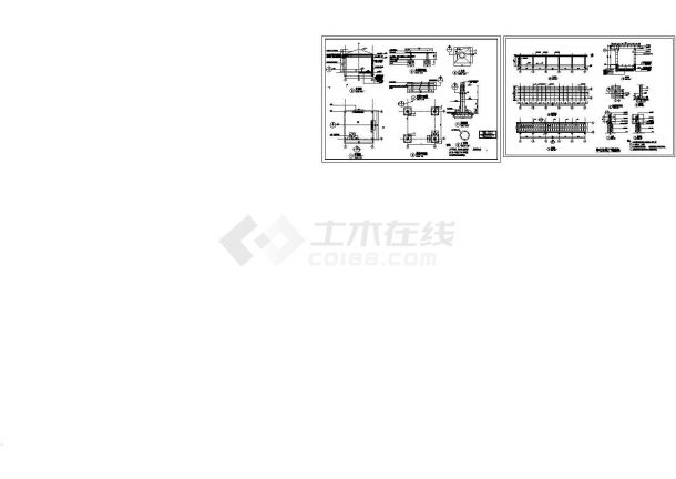 方亭、廊架施工图-图一