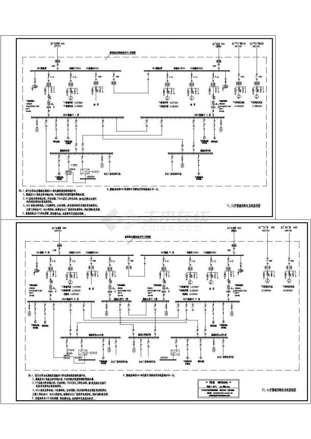 脱硫主接线系统图-图二