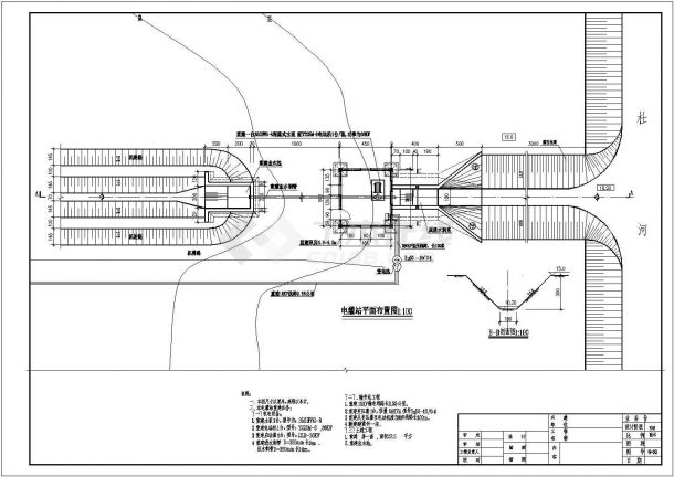 浙江省绍兴市某灌区抽水电灌站全套装修设计CAD图纸-图一