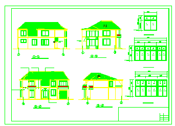 北方二层小别墅住宅建筑设计cad施工图
