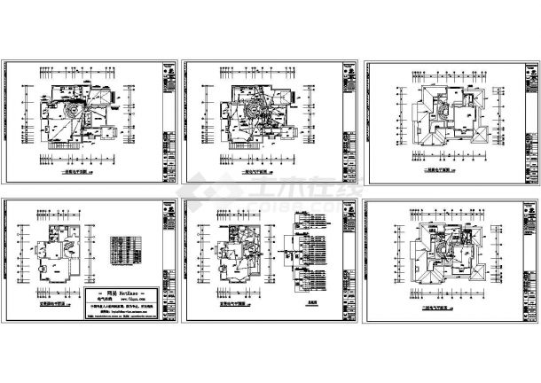 某地两层别墅电气设计CAD施工图-图一