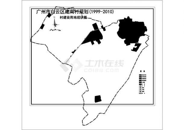 某建南村建设用地土地利用现状图CAD节点构造施工图-图一