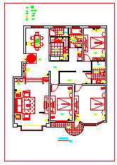 大三室室内装修cad设计施工工程图纸_图1