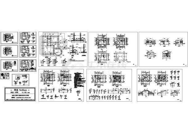 别墅建筑结构图纸-图二