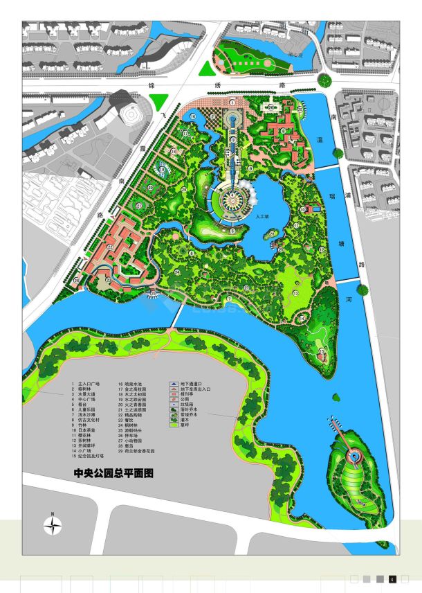 综合性公园设计平面图图片