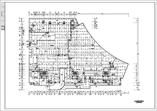 某地下层消防电气CAD设计完整平面图-图二
