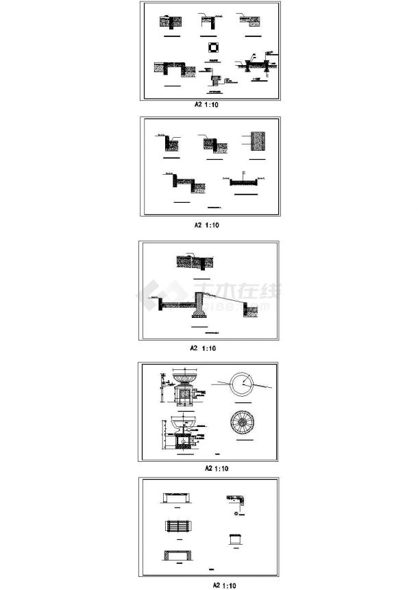 学校广场设计施工图全套-图一