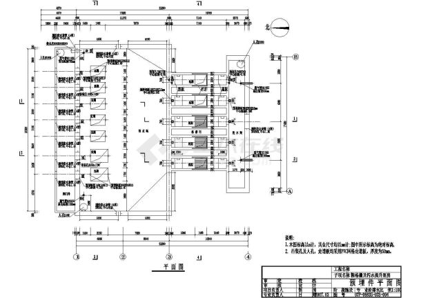 [营口]污水厂全套工艺粗隔栅及提升泵房CAD环保设计构造图-图一
