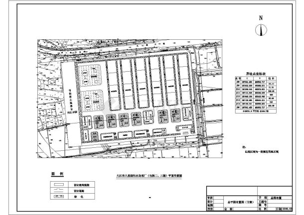 某九江市污水处理厂CAD给排水构造设计布置图-图二