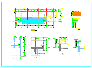 大型足球场灯光建筑设计CAD施工图-图二