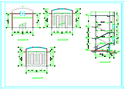 独栋办公楼建筑cad设计施工图_图1