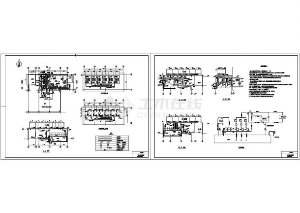 冷却循环水泵房平面设计整体图-图一