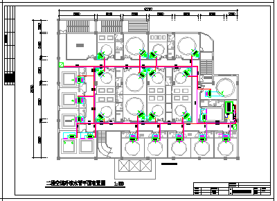 某餐馆二层空调设计CAD施工图纸-图一
