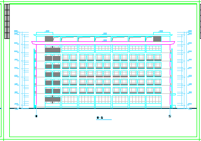 高层办公商务楼建筑全套CAD设计施工图纸-图一