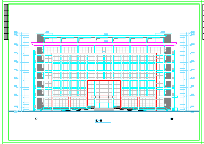 高层办公商务楼建筑全套CAD设计施工图纸-图二
