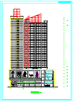 高层商住一体综合建筑cad设计图-图二