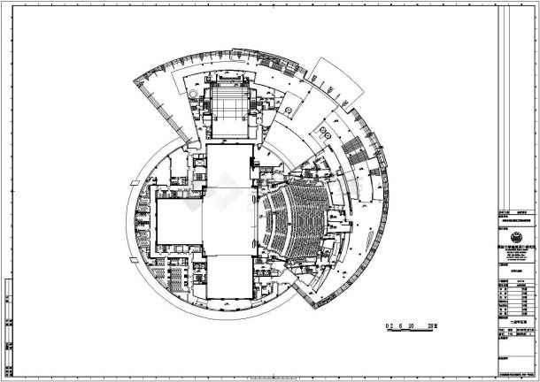 高层框剪结构东莞大剧院建筑施工图（地标建筑）-图二