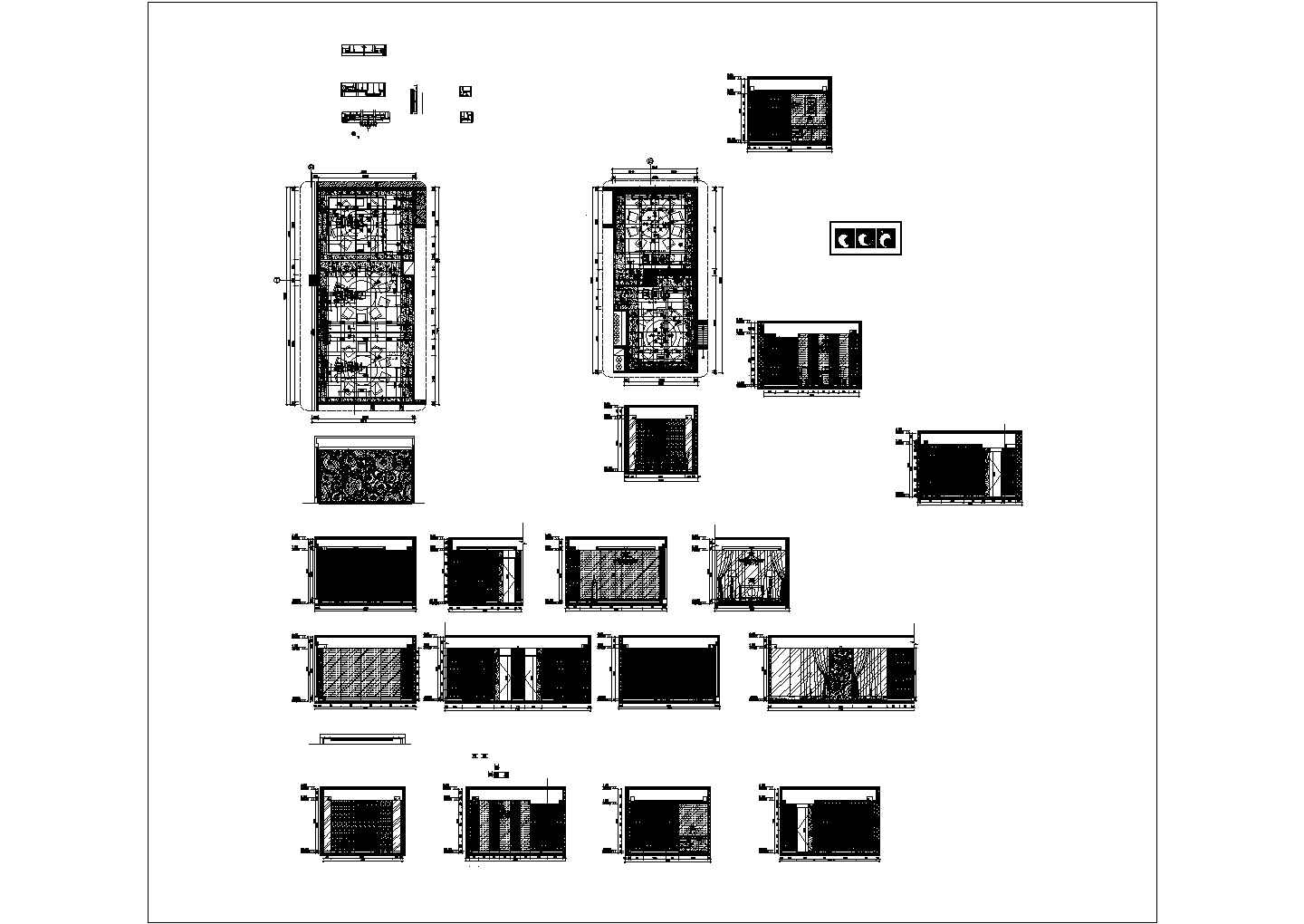 某南京水中游火锅店CAD室内装修设计包间施工图