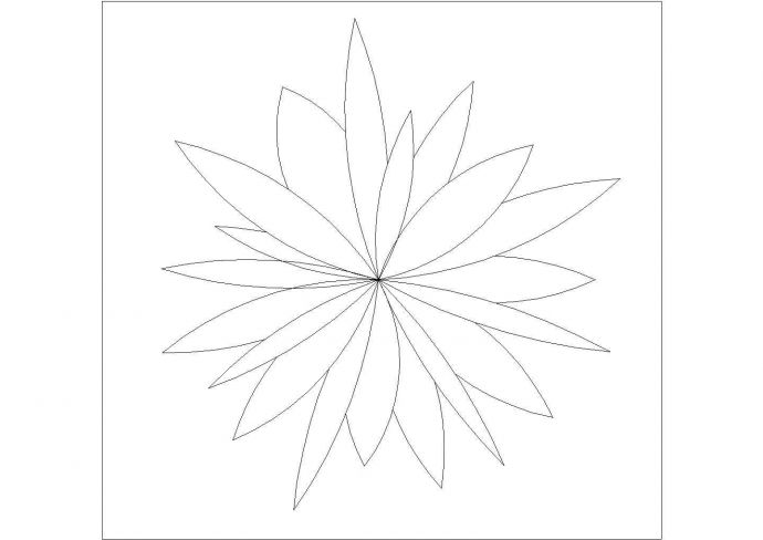 某CAD常用千种图块之花草施工设计图_图1