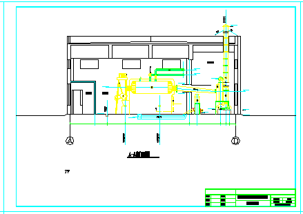 某锅炉房工艺设备管道安装设计cad图纸-图二