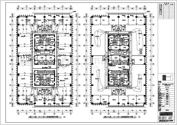 23万平大型超高层甲级办公商业整套弱CAD图纸-图二