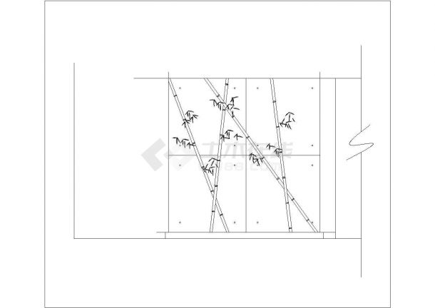 某竹子CAD完整平面施工设计图-图一