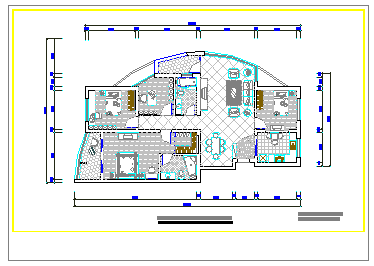 花园小区住宅户型室内装修cad设计施工图纸_图1