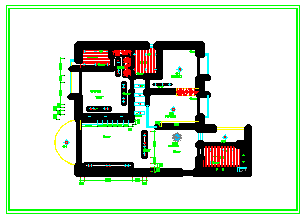 花园住宅楼样板间室内装饰cad设计图纸-图二