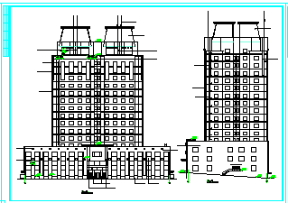 吉林省博士后公寓楼整套建筑cad设计施工图-图二