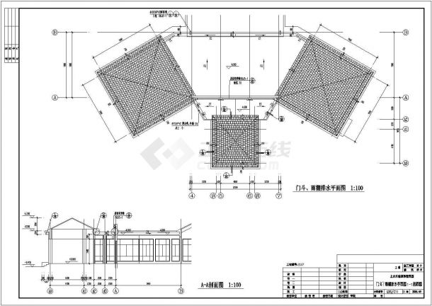 揭阳上水库值班房详细建筑施工图-图二