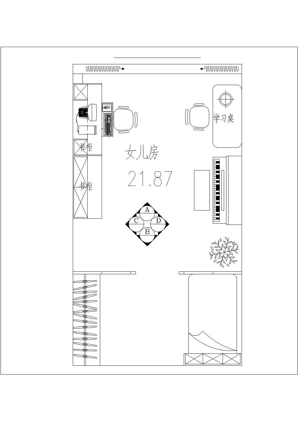 某儿童房CAD设计节点构造图