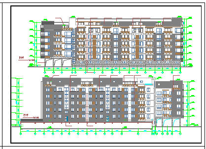 某地区经典多层住宅建筑CAD施工设计图纸-图二