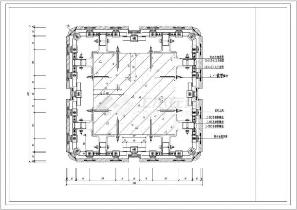 某石材柱节点图CAD详细完整设计图纸-图一