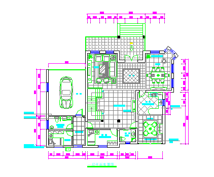 某两层豪华别墅室内装修设计cad施工图_图1