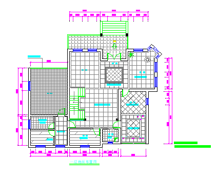 某两层豪华别墅室内装修设计cad施工图-图二