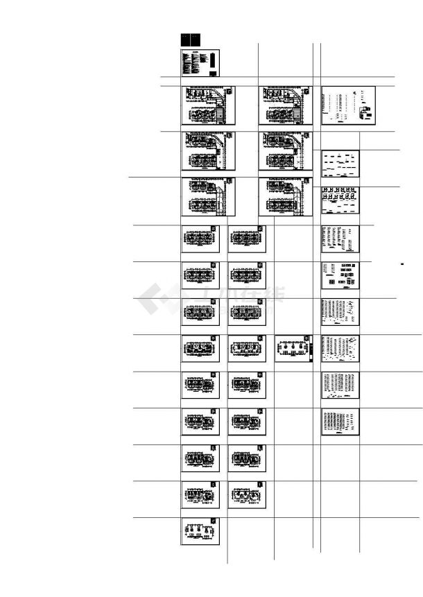 某十一层砖混结构住宅楼给排水设计cad全套施工图（含设计说明，含2栋楼设计）-图一