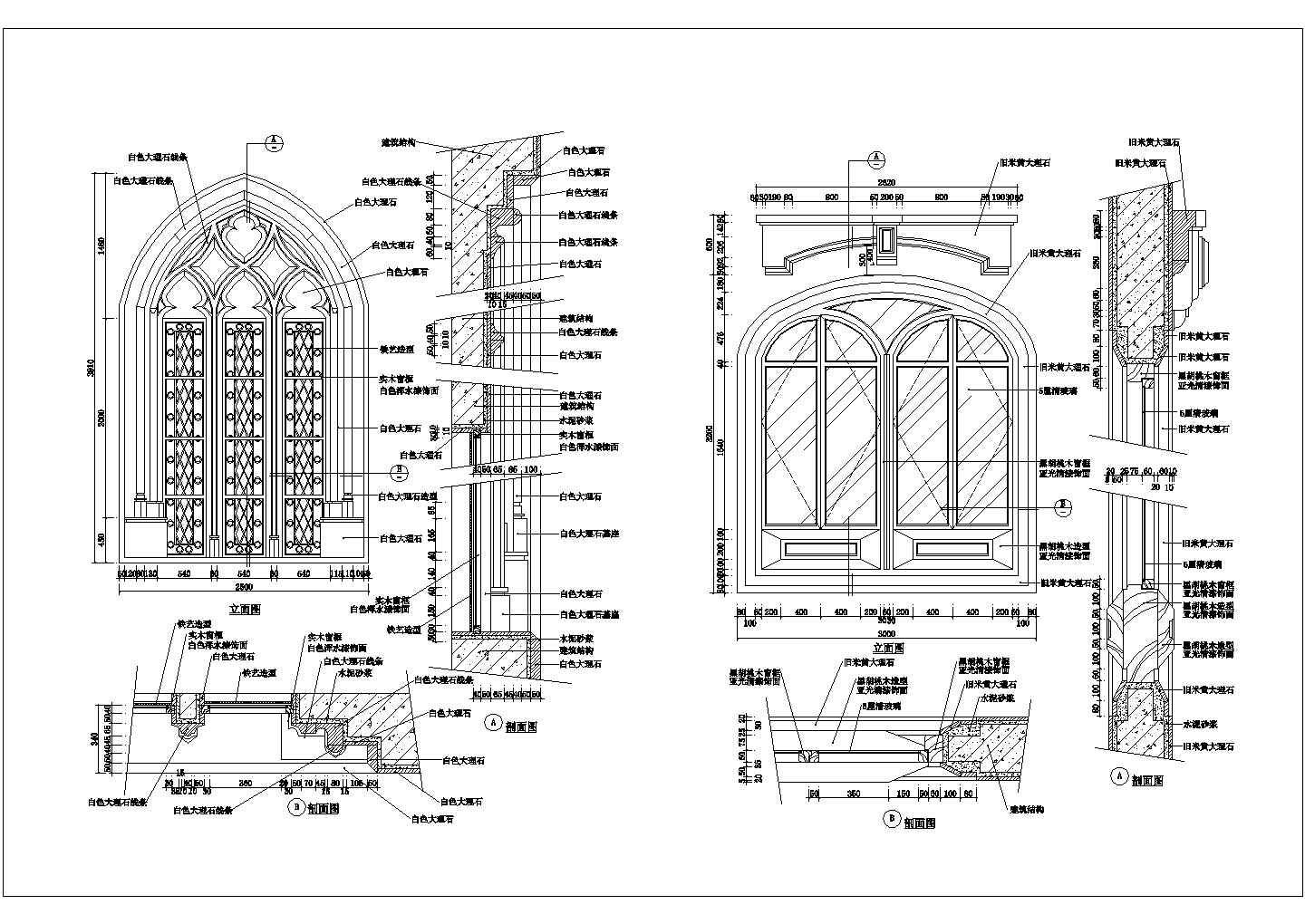 某西式窗CAD图构造详细节点完整图