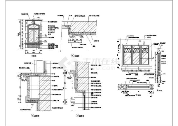 某西式窗CAD图设计节点大样图纸-图一