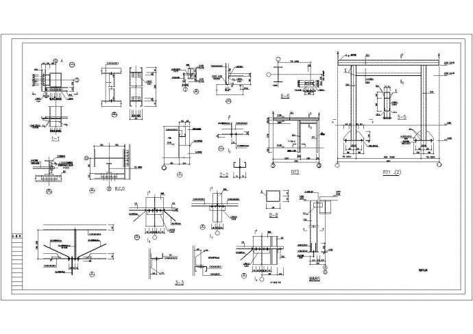 某墙架结点节点CAD完整全套构造详图_图1