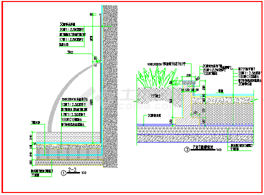 某空中花园CAD设计完整工程全套特色水景-图一