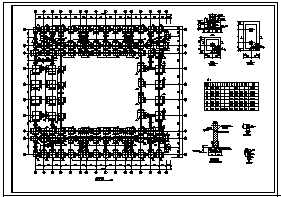 教学楼设计_某四层框架教学楼结构施工cad图纸_图1