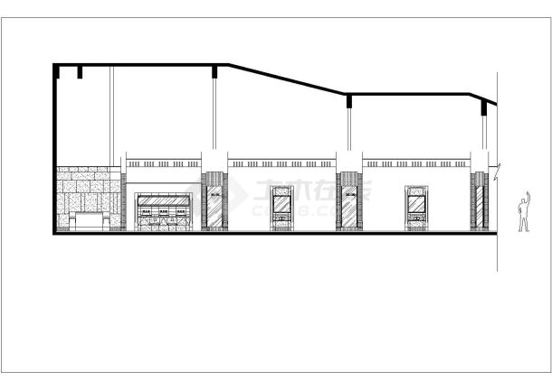 某别墅样板房高尔夫会所CAD施工平立面构造图-图二