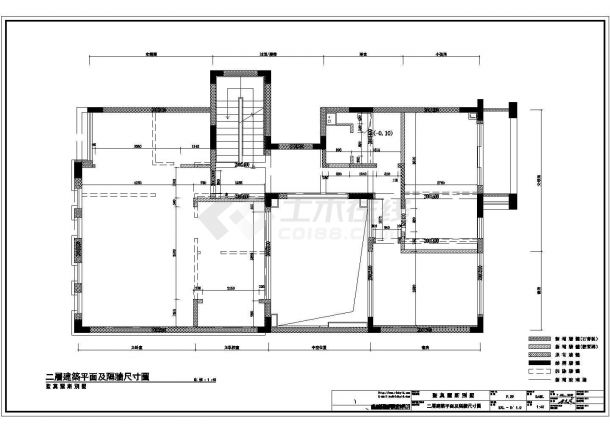 某別墅平面CAD完整构造施工节点图纸-图二