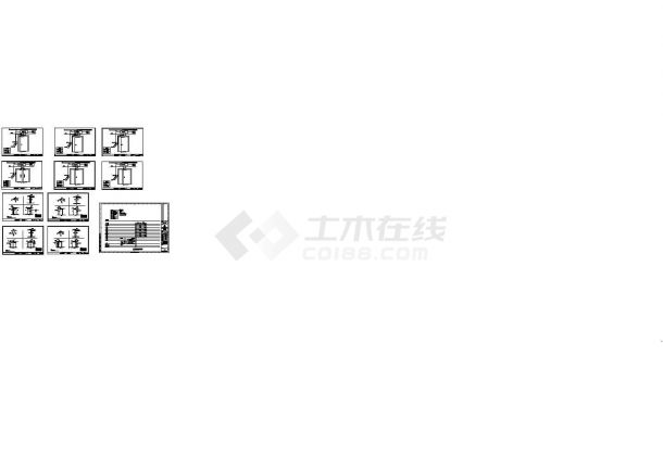 北京工业大学新区学科楼门禁系统设计建筑施工cad图，共十一张-图一